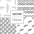 Wave icon pattern set Royalty Free Stock Photo