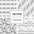 Wave icon pattern set Royalty Free Stock Photo