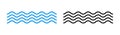 Wave icon. Sea and ocean wave icons. Line water illustration. Logo for river and pool. Outline beach symbol. Vector