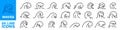 Wave icon. Wave icon set. Linear style. vector Royalty Free Stock Photo