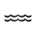 Wave Icon in trendy flat style isolated on white background. Water wave symbol for your web site design, logo, app, UI. Vector ill Royalty Free Stock Photo