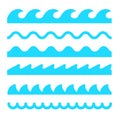 Wave icon vector line sea ocean logo water simple element illustration. Wave water icon symbol Royalty Free Stock Photo