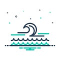 Mix icon for Wave, ripple and backwash