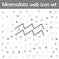 Wave icon. Web, minimalistic icons universal set for web and mobile