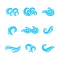 Wave icons set