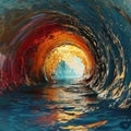 a wave inside a tunnel