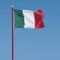 Wave Italian flag, Italy symbol of patriotism illustration vector Royalty Free Stock Photo