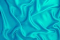 Wave light blue silk or satin fabric background Royalty Free Stock Photo
