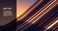 Abstract 3D rendering of wave-like structures illuminated with warm light, perfect for backgrounds and digital designs Royalty Free Stock Photo