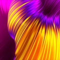 Wave-like iridescent striped background. 3d rendering digital illustration Royalty Free Stock Photo