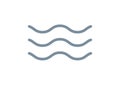 Wave line icon water vector sea flat ocean graphic symbol. Wave minimal logo Royalty Free Stock Photo