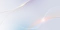 Abstract soft white, gold wave line pattern and texture on light gray gradient background. Vector element smooth line design.