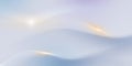 Abstract soft white, gold wave line pattern and texture on light gray gradient background. Vector element smooth line design.
