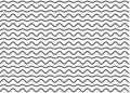 Wave line seamless pattern. Wavy thin stripes pattern. Black horizontal water curve lines texture. Simple monochrome Royalty Free Stock Photo