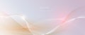 Abstract soft white, gold wave line pattern and texture on light gray gradient background.