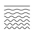 Wave line and wavy zigzag pattern lines. Vector Royalty Free Stock Photo