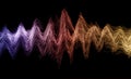 Wave lines colorful sound music technology science