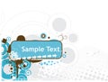 Wave lines sample text vector illustration