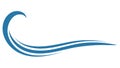 Wave logo sea, icon windsurfing blue wind, business water beach