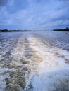Wave of Meghna river Bangladesh. Royalty Free Stock Photo