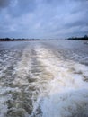 Wave of Meghna river Bangladesh. Royalty Free Stock Photo