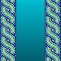 Wave mosaic seamless pattern