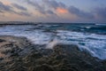 wave motion on the coast of Buton Bay, Natuna Island