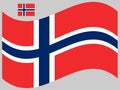 Wave Norway Flag Vector illustration Eps 10 Royalty Free Stock Photo