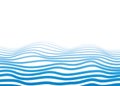 Wave ocean concept blue curve abstract vector background Royalty Free Stock Photo