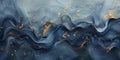 Wave Painting With Gold Glitters Royalty Free Stock Photo