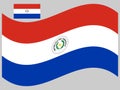 Wave Paraguay Flag Vector illustration Eps 10
