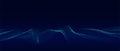 Wave of particles. Digital wave background concept. Abstract technology background. Big data visualization. Vector illustration Royalty Free Stock Photo