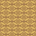 Japanese Gold Overlapping Floral Oval Pattern