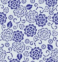 Japanese Indigo Flower Curl Pattern