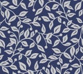 Japanese Blue Ivy Pattern Royalty Free Stock Photo