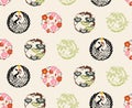 Japanese Colorful Crest Pattern