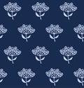 Japanese Corn Flower Art Seamless Pattern