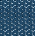 Japanese Indigo Hexagon Flower Art Seamless Pattern