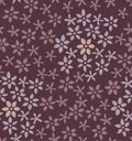 Japanese Purple Flower Seamless Pattern