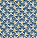 Japanese Diamond Fan Seamless Pattern