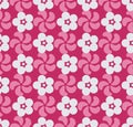 Japanese Pink Cherry Blossom Seamless Pattern Royalty Free Stock Photo