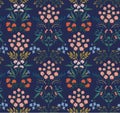 Japanese Tropical Floral Seamless Pattern