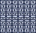 Japanese Indigo Geometric Seamless Pattern