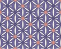 Japanese Purple Floral Motif Seamless Pattern