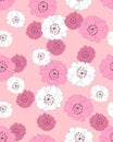 Japanese Pink and White Sakura Flower Seamless Pattern Royalty Free Stock Photo