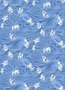 Japanese Ocean Wave Seamless Pattern