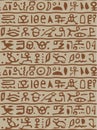 Cute Egyptian Hieroglyph Seamless Pattern