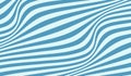 Wave pattern of caramel stripes background. Curly waves flow texture. Retro psychedelic linear texture blue color Royalty Free Stock Photo