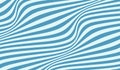 Wave pattern of caramel stripes background. Curly waves flow texture. Retro psychedelic linear texture blue color Royalty Free Stock Photo