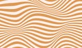 Wave pattern of caramel stripes background. Curly waves flow texture. Retro psychedelic linear texture orange color Royalty Free Stock Photo
